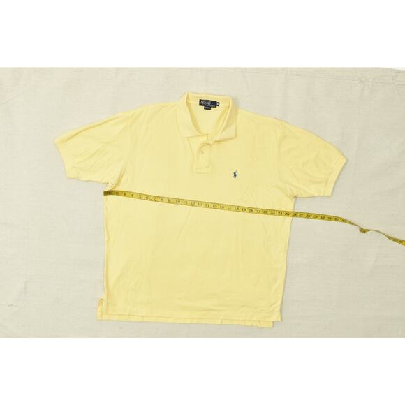 Polo by Ralph Lauren Yellow Polo Shirt Short Sleeve Men's Regular Size XL Pony - Picture 4 of 8